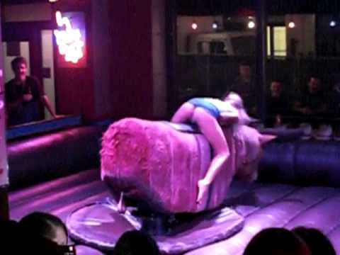 Girl Bounces Into A Wardrobe Malfunction While Riding Bull